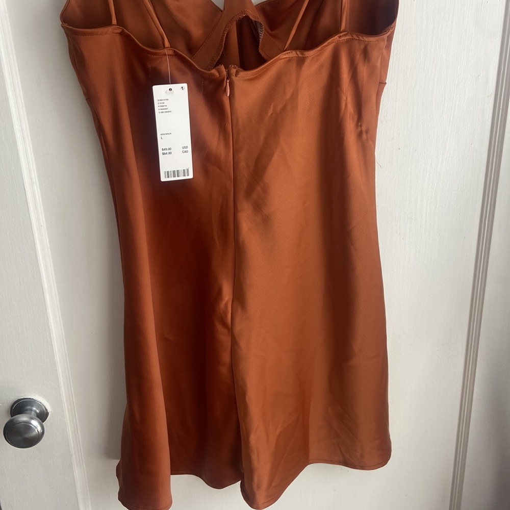 NWT UO Pretty Please Cut Out Mini Dress - Picture 2 of 4